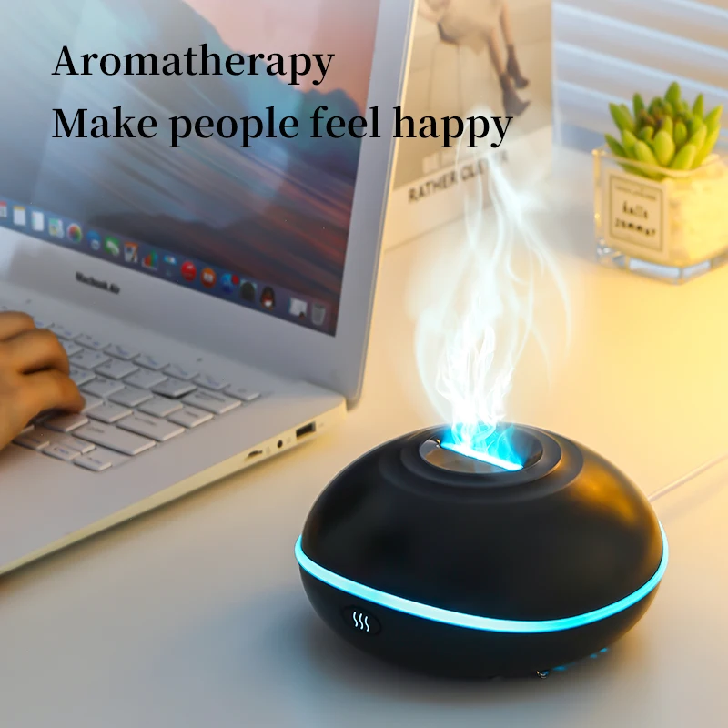 

200ML Spray Air Humidifier ABS+PP Colorful Flame Diffuser USB Fast Charge Aromatherapy Humidifiers Essential Fragrance Diffusers