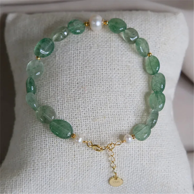 Handmade Natural Green Strawberry Quartz Pearl Bracelet Japanese Korean Style Cute Niche Design Adjustable Luxury Women Jewelry
Handmade Natural Green Strawberry Quartz Pearl Bracelet Japanese Korean Style Cute Niche Design Adjustable Luxury Women Jewelry