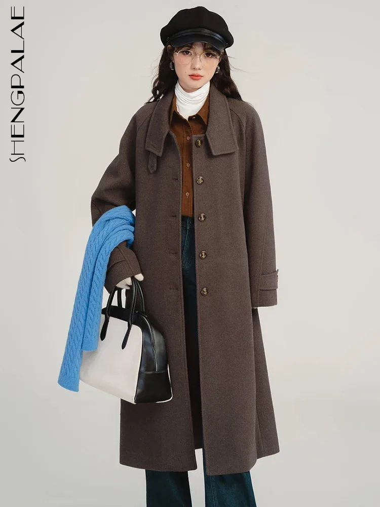 SHENGPALAE Temperament Woolen Coat For Women Fashion Versatile Lapel Single Breasted Loose Blends Jacket Autumn 2023 New 5R7778
SHENGPALAE Temperament Woolen Coat For Women Fashion Versatile Lapel Single Breasted Loose Blends Jacket Autumn 2023 New 5R7778