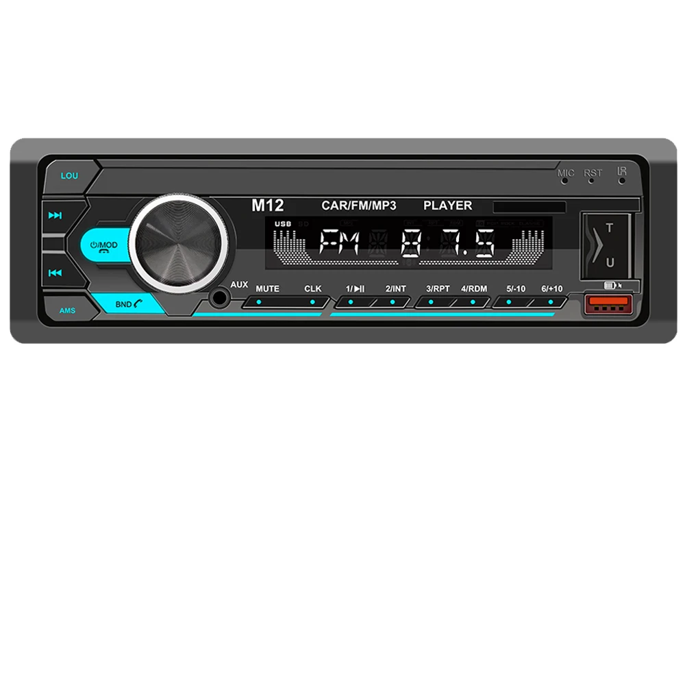 M12 Car Radio MP3 Bluetooth Player 7 Colors Digital Car Stereo Radio Player FM Audio Music USB/SD with In Dash AUX Input
M12 Car Radio MP3 Bluetooth Player 7 Colors Digital Car Stereo Radio Player FM Audio Music USB/SD with In Dash AUX Input