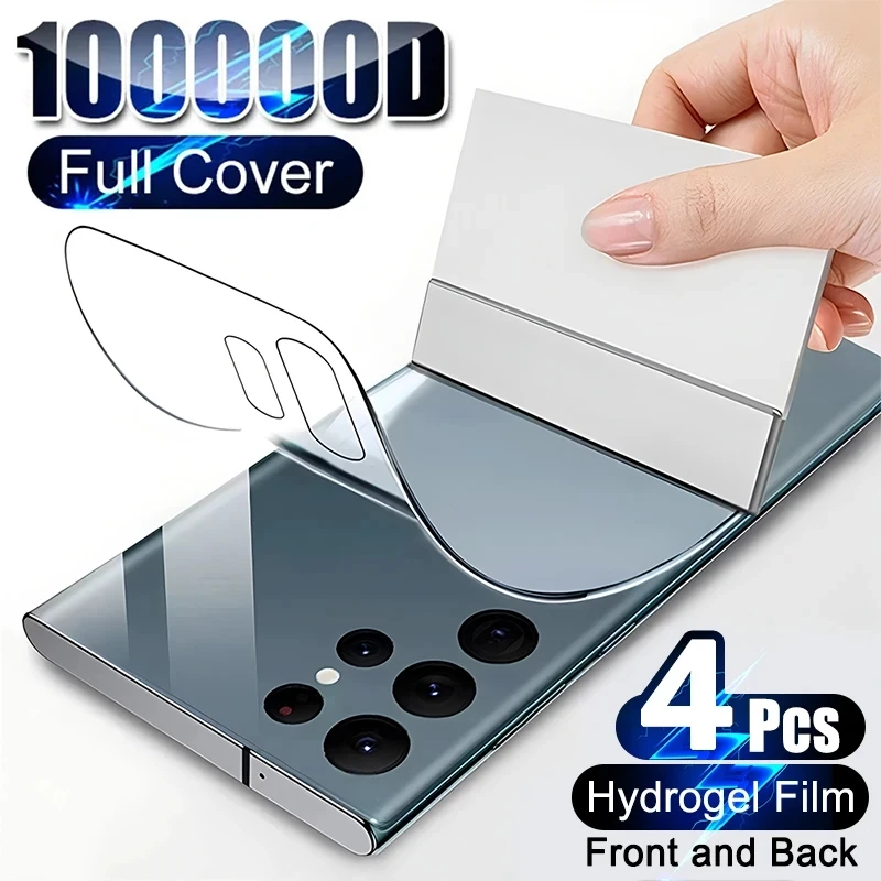 4Pcs Hydrogel Film For Samsung S23 S22 S24 Ultra S21 S20 FE S9 S10 Plus Screen Protector For Galaxy Note 20 Ultra S10E Back Film
4Pcs Hydrogel Film For Samsung S23 S22 S24 Ultra S21 S20 FE S9 S10 Plus Screen Protector For Galaxy Note 20 Ultra S10E Back Film
