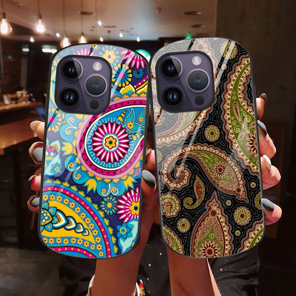 Paisley Pattern Fundas for iPhone 14 13 Pro Max Mini XR XSMax 7 8 Plus SE Oval Tempered Glass Cover for iPhone 12 11 Y2k Cases
Paisley Pattern Fundas for iPhone 14 13 Pro Max Mini XR XSMax 7 8 Plus SE Oval Tempered Glass Cover for iPhone 12 11 Y2k Cases