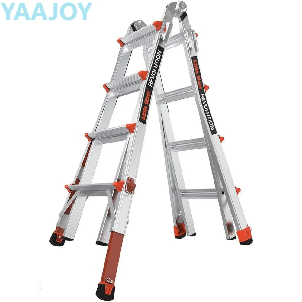 

Little Giant Ladders, Revolution with Ratchet Levelers, M17, 17 ft, Aluminum, Type 1A, 300 lbs weight rating (12017-801)