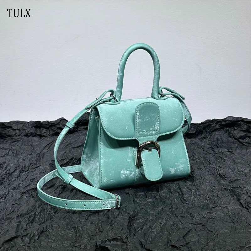 

TULX Fashion Handbag for Women Ladies Top Handle Satchel Shoulder Bags Cat Purse Chinese Style Retro Buckle Bag Crossbody Bag