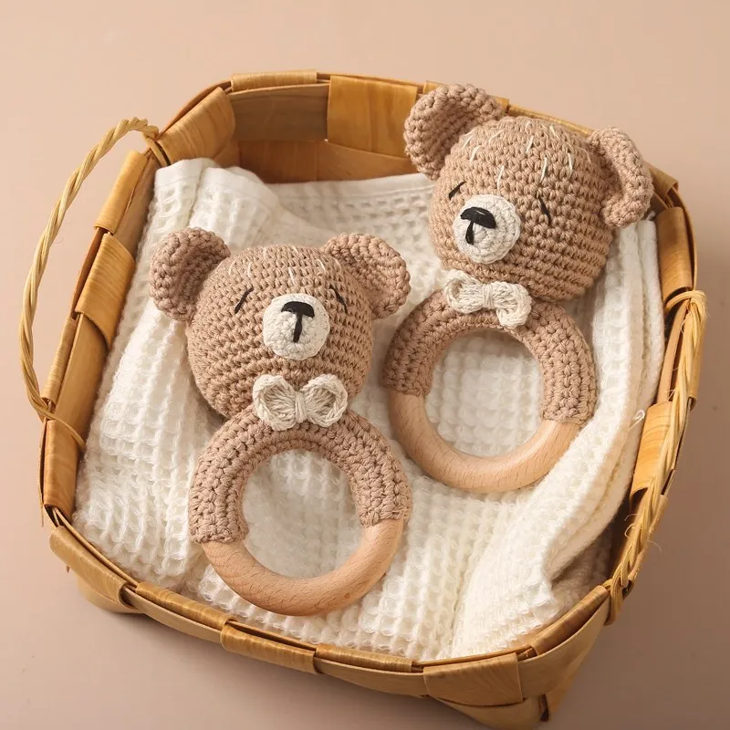 1pc Baby Rattles Crochet Bunny Rattle Toy Wood Ring Baby Teether Rodent Baby Gym Mobile Rattles Newborn Educational Toys Gifts 
1pc Baby Rattles Crochet Bunny Rattle Toy Wood Ring Baby Teether Rodent Baby Gym Mobile Rattles Newborn Educational Toys Gifts