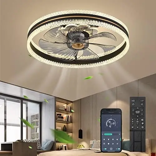 2023 Upgraded Ceiling Fan F105 Black Ceiling Fans with Lights App & Remote Control, Timing & 3 Led Color Led Ceiling Fan Living
2023 Upgraded Ceiling Fan F105 Black Ceiling Fans with Lights App & Remote Control, Timing & 3 Led Color Led Ceiling Fan Living