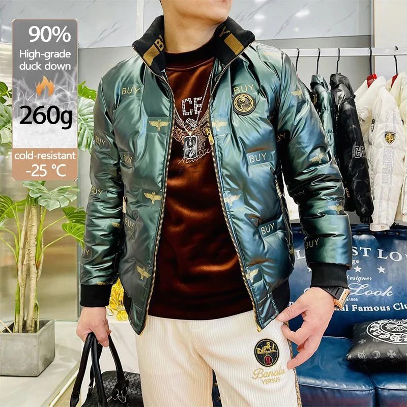 European Station New Winter Casual Down Jacket European Men's RC Leather Label Leopard Head High-end White Duck Down Men Jacket
European Station New Winter Casual Down Jacket European Men's RC Leather Label Leopard Head High-end White Duck Down Men Jacket