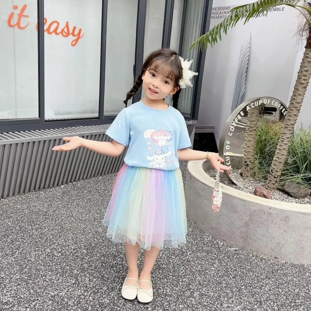 Милое Платье Sanrio Cinnamoroll Kuromi аниме мультяшное милое и милое платье принцессы газовая юбка летняя детская юбка подарки 
Милое Платье Sanrio Cinnamoroll Kuromi аниме мультяшное милое и милое платье принцессы газовая юбка летняя детская юбка подарки