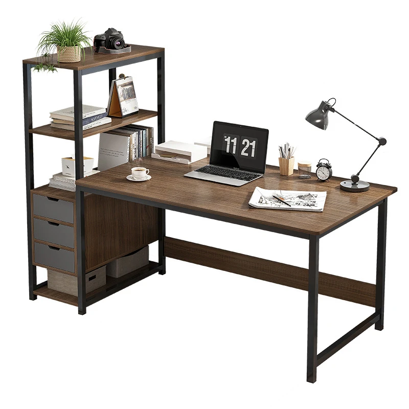 Computer desk with bookshelf combination simple home rental student bedroom study desk
Computer desk with bookshelf combination simple home rental student bedroom study desk