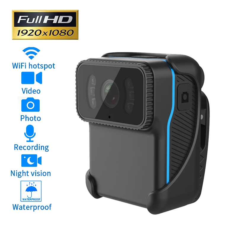 

1080P HD Portable body Action Camera CS02 WiFi DV Waterproof Camcorder Loop Recording IR Night Vision Cam MP4 Video