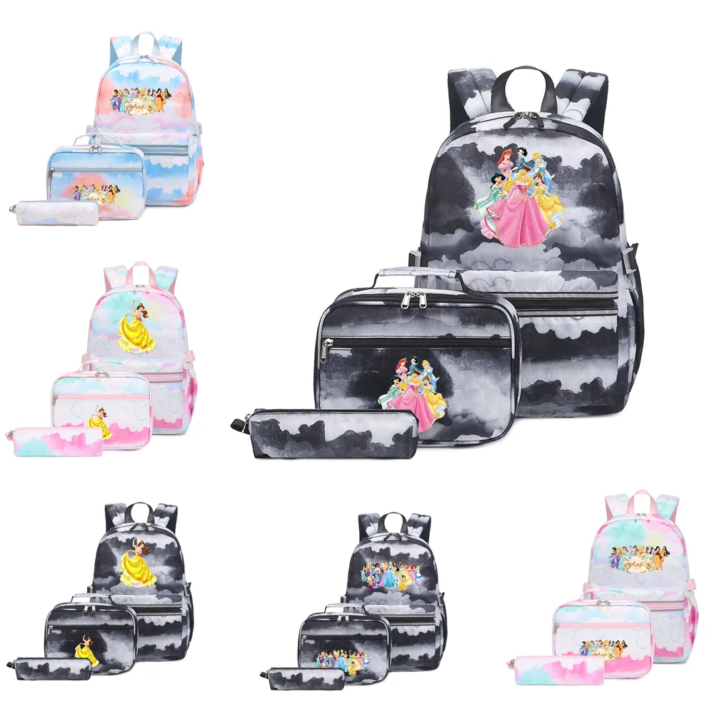 3Pcs/Set Snow White Princess Teenager Student with Picnic Lunch Bag Cartoon Backpack Colorful Bag Boys Girls School bags
3Pcs/Set Snow White Princess Teenager Student with Picnic Lunch Bag Cartoon Backpack Colorful Bag Boys Girls School bags