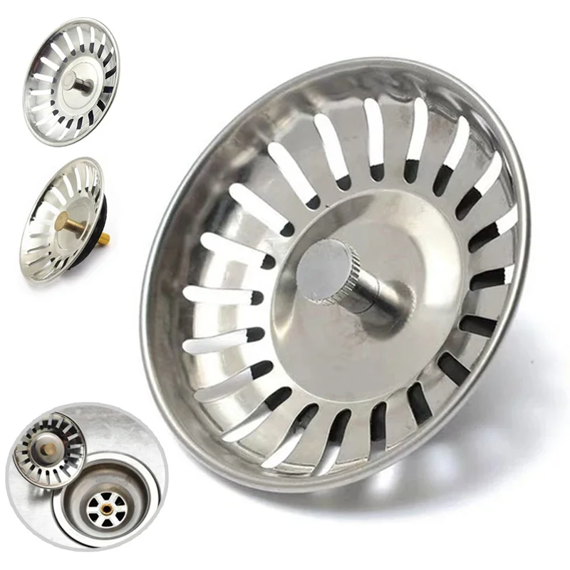 Kitchen Sink Sewer Strainer Basin Drain Stopper Stainless Steel Sink Waste Plug Filter Anti-clog Floor Drain Kitchen Accessories
Kitchen Sink Sewer Strainer Basin Drain Stopper Stainless Steel Sink Waste Plug Filter Anti-clog Floor Drain Kitchen Accessories