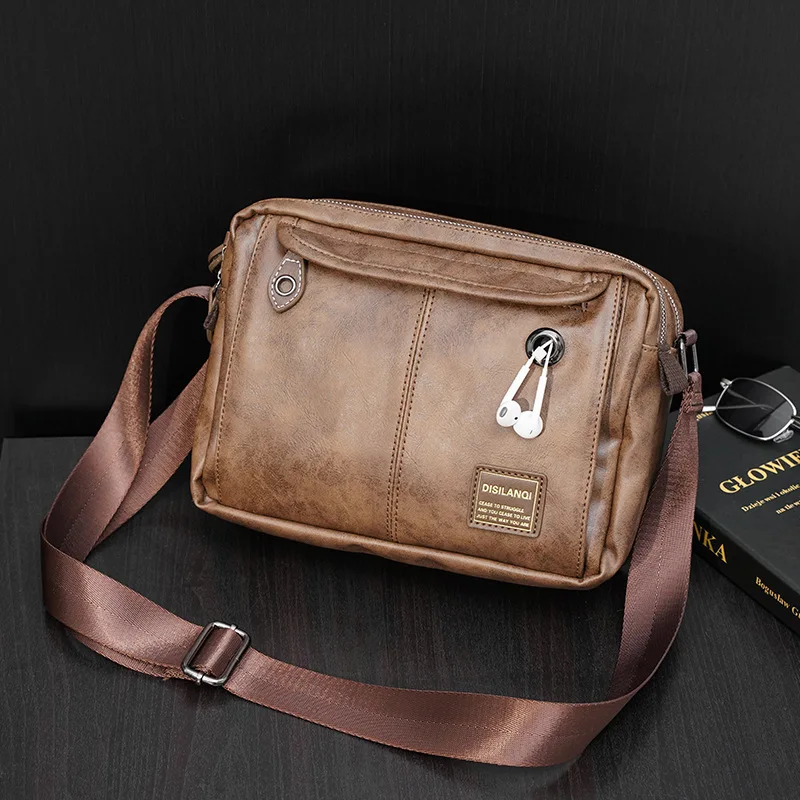 Fashion New Square Bag Men Crossbody Bag Headphone Cable Hole Men's Crossbody Bag Soft PU Leather Mens Shoulder Messenger Bag
Fashion New Square Bag Men Crossbody Bag Headphone Cable Hole Men's Crossbody Bag Soft PU Leather Mens Shoulder Messenger Bag