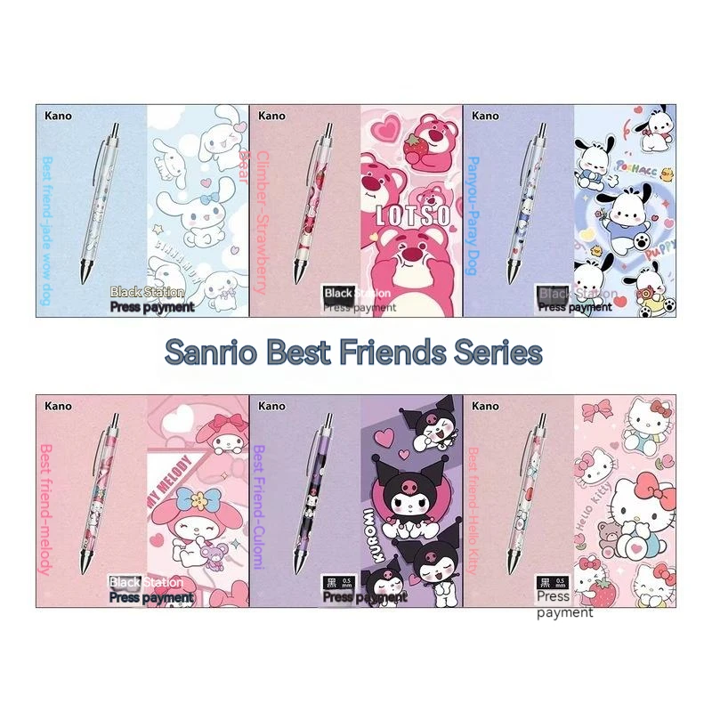 Sanrio 12pcs Kawaii Gel Pen Stationery Cartoon Hello Kitty Cinnamoroll Special Neutral Pen For Black Students To Brush Question
Sanrio 12pcs Kawaii Gel Pen Stationery Cartoon Hello Kitty Cinnamoroll Special Neutral Pen For Black Students To Brush Question