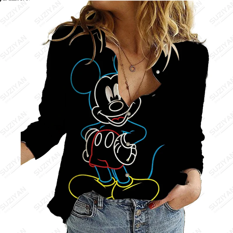 Летняя модная новинка, женская рубашка Disney с длинным рукавом, кардиган на пуговицах с принтом, характерная Простая рубашка, уличная свободная Большая рубашка
Летняя модная новинка, женская рубашка Disney с длинным рукавом, кардиган на пуговицах с принтом, характерная Простая рубашка, уличная свободная Большая рубашка