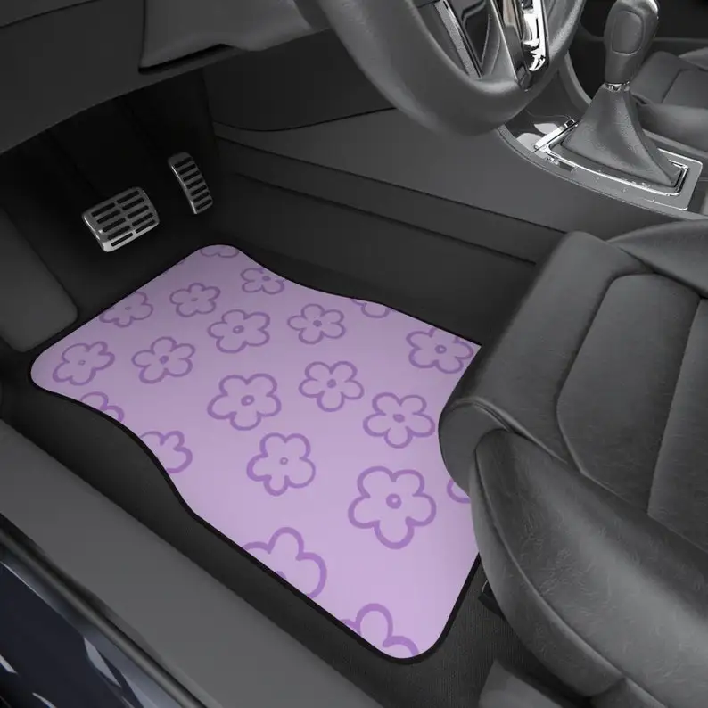 Cute Flower Car Mats (Set of 4) | Purple Flower car mats 
Cute Flower Car Mats (Set of 4) | Purple Flower car mats