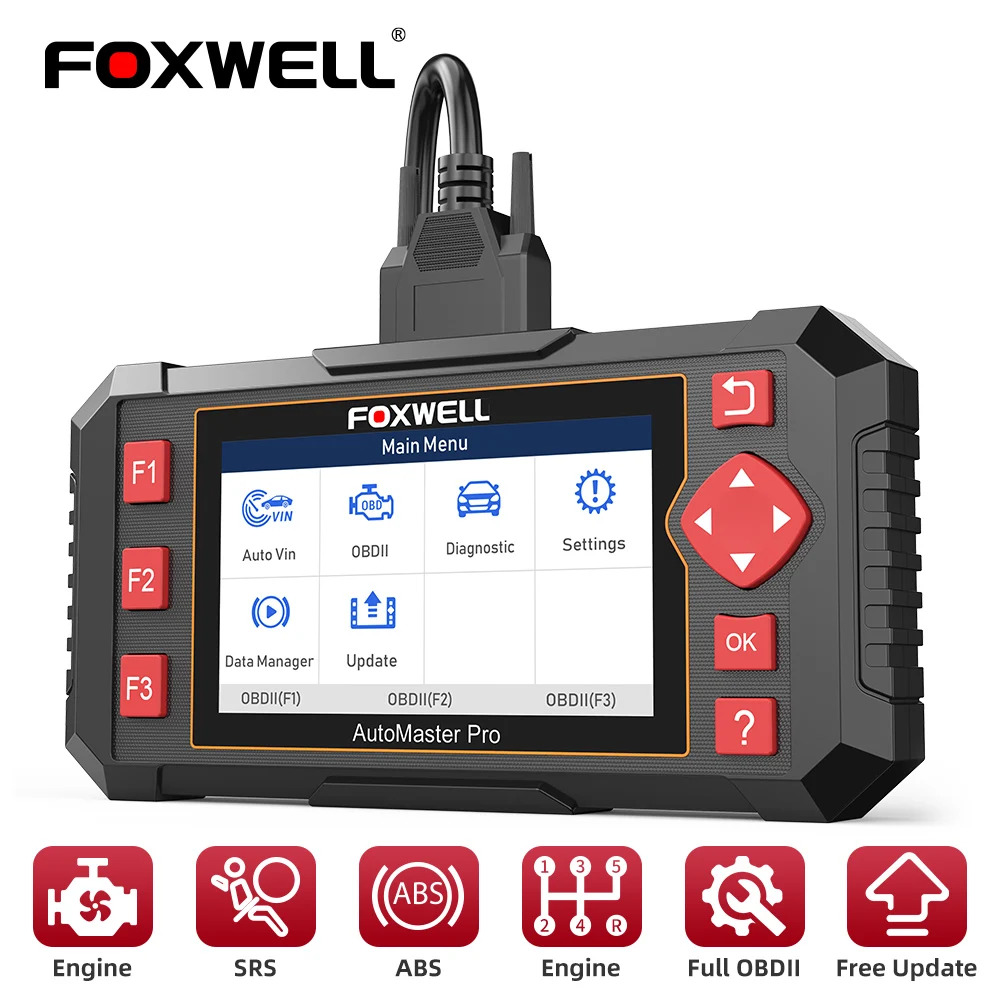 FOXWELL NT604 Elite OBD2 Scanner ABS SRS Transmission Check Engine Code Reader Diagnostic Tools Diagnostic Scanner for Cars
FOXWELL NT604 Elite OBD2 Scanner ABS SRS Transmission Check Engine Code Reader Diagnostic Tools Diagnostic Scanner for Cars