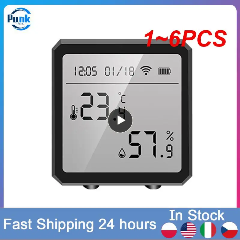 1~6PCS Tuya WIFI Temperature Humidity Sensor Indoor Hygrometer Thermometer Detector Smart Life Remote Control Support Alexa
1~6PCS Tuya WIFI Temperature Humidity Sensor Indoor Hygrometer Thermometer Detector Smart Life Remote Control Support Alexa