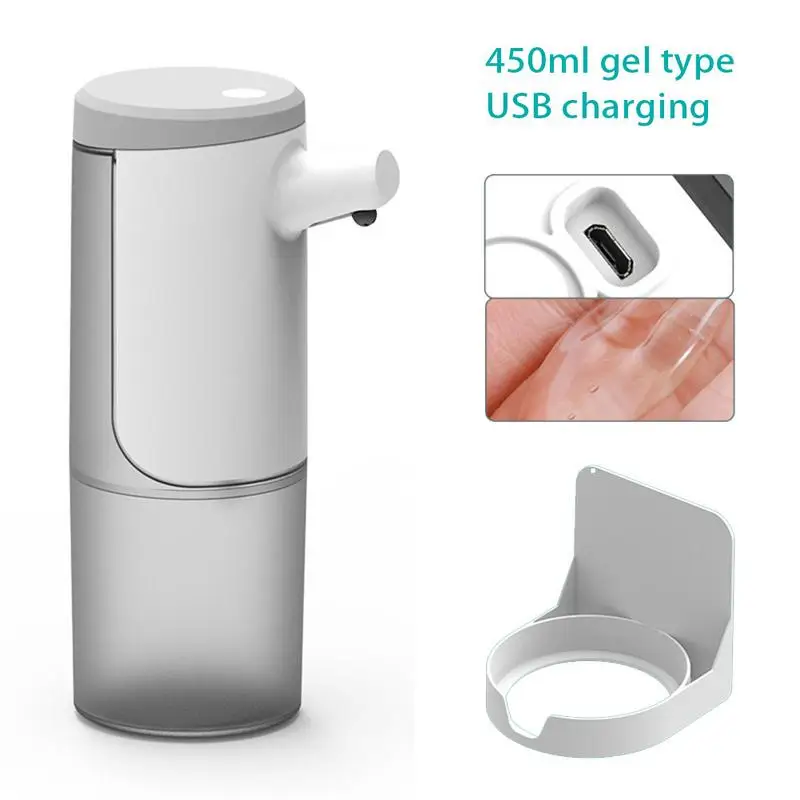 

Дозатор жидкого мыла HOT450ml, Бесконтактный автоматический насос для жидкости, автоматический диспенсер для мыла с умным датчиком и USB-зарядкой