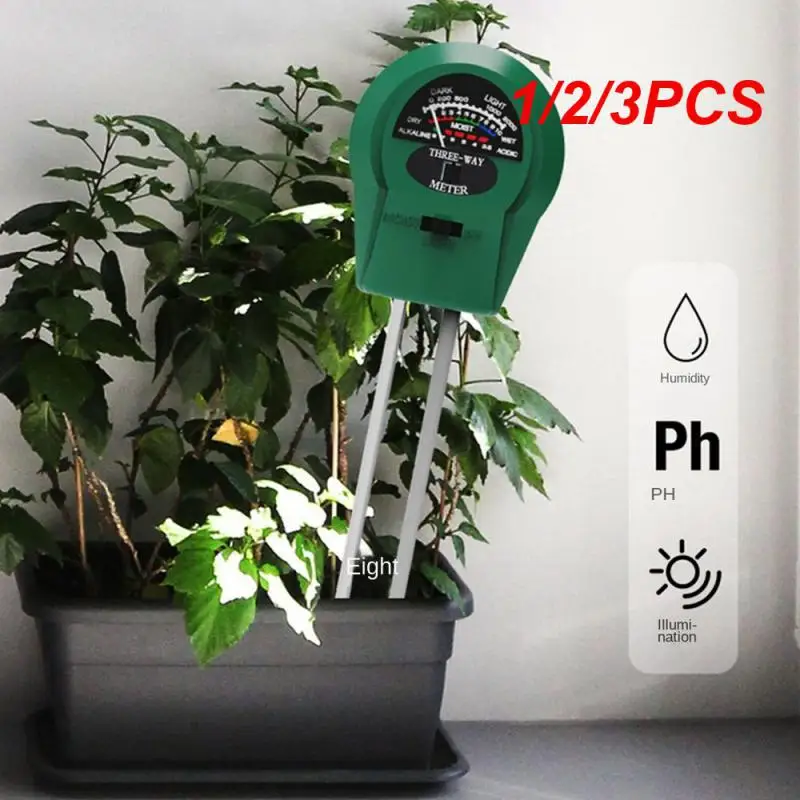 

1/2/3PCS Digital 4 In 1 Soil PH Meter Moisture Monitor Temperature Sunlight Tester for Gardening Plants Farming with Blacklight