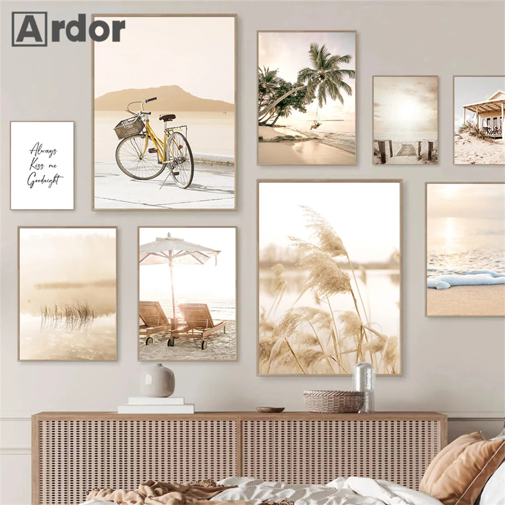 Beige Scenery Beach Canvas Prints Reed Painting Poster Coconut Tree Wall Art Print Bridge Bike Nordic Wall Pictures Home Decor
Beige Scenery Beach Canvas Prints Reed Painting Poster Coconut Tree Wall Art Print Bridge Bike Nordic Wall Pictures Home Decor