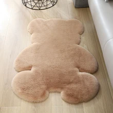 

Cartoon Living Room Carpet Bear Rugs Soft -Skid Floor Area Rug Decor Mordern Shaggy Bedroom Kids Room Faux Fluffy Carpets Mats