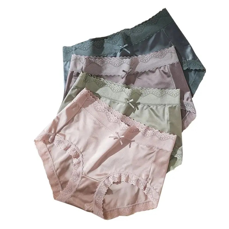 4 шт./набор, бесшовные трусики, женское шелковое нижнее белье, нейлоновые трусы со средней талией, сексуальные кружевные женские трусы, хлопковое нижнее белье
4 шт./набор, бесшовные трусики, женское шелковое нижнее белье, нейлоновые трусы со средней талией, сексуальные кружевные женские трусы, хлопковое нижнее белье