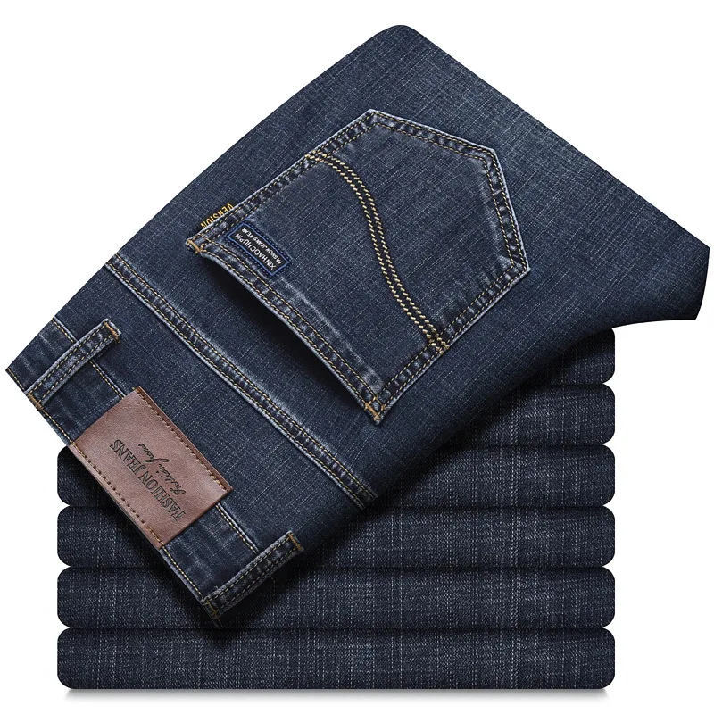 Classic Business Men's Jeans Casual Straight Stretch Fashion Classic Blue Black Work Denim Trousers Male Brand Clothing
Classic Business Men's Jeans Casual Straight Stretch Fashion Classic Blue Black Work Denim Trousers Male Brand Clothing