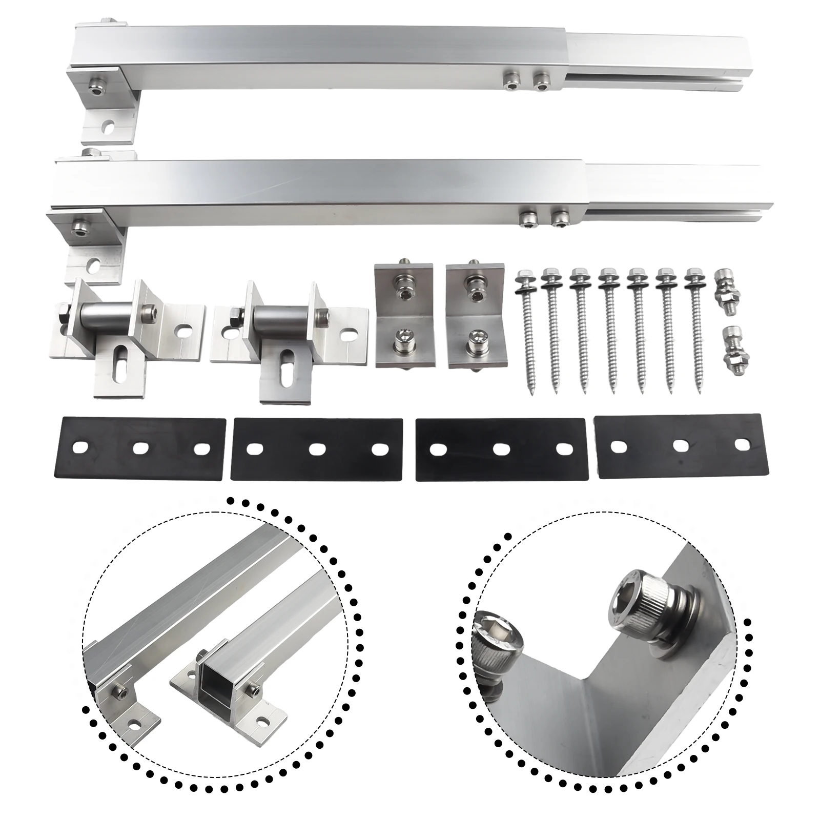 Hardware Short Brackets Photovoltaic Support Solar Holder Solar Panel Bracket Adjustable Aluminum Alloy End Clamp Kit
Hardware Short Brackets Photovoltaic Support Solar Holder Solar Panel Bracket Adjustable Aluminum Alloy End Clamp Kit