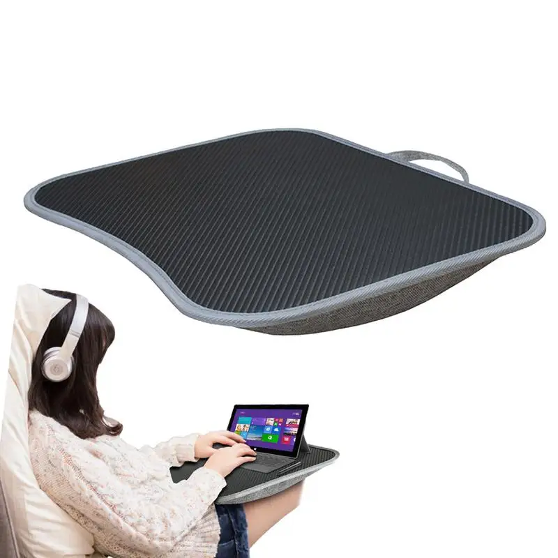 

Laptop Lap Desk Lap Desk With Pillow Cushion Comfortable Foam Device Holder Raised Ledge Portable Computer Desks For Table Tray