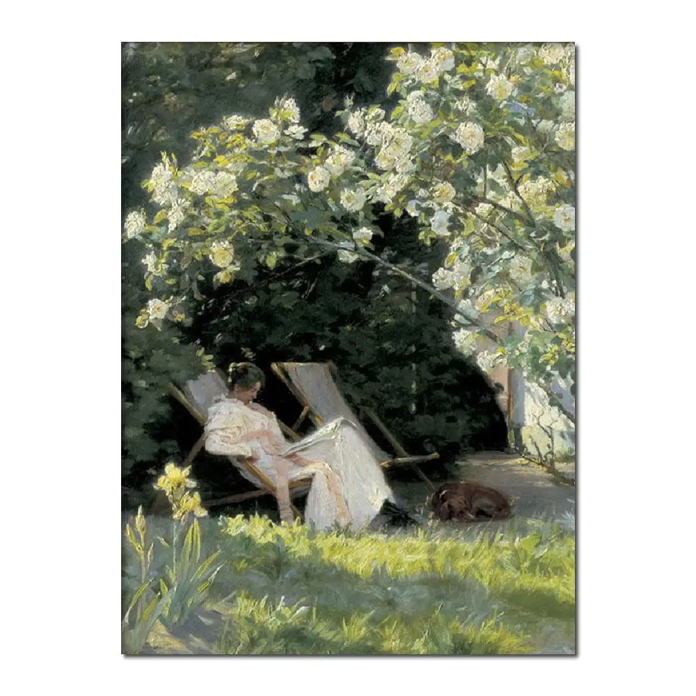 

Высококачественная масляная живопись на холсте с изображением Марии кройера от Питера Северина кройера, портретная картина пейзажа, ручная роспись