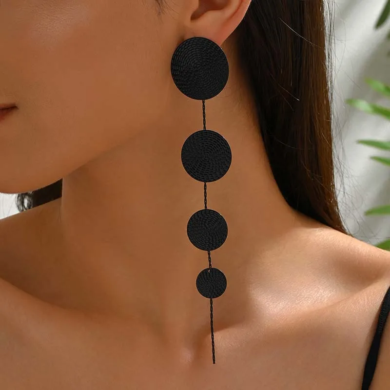 Fashion Gold Color Circular Pendant Earrings For Women Exaggerated Metal Long Tassel Round Geometric Earrings Jewelry Gifts 7 Mallzona Sc4361940e0c445c5afd414bb0974a0fcE Fashion Gold Color Circular Pendant Earrings For Women Exaggerated Metal Long Tassel Round Geometric Earrings Jewelry Gifts Mallzona