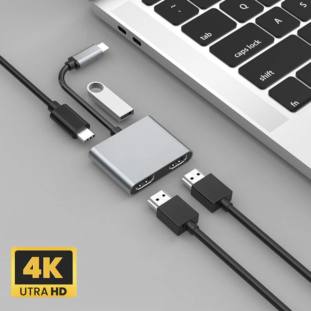 1Pc Type-C to Dual HDMI-compatible Docking Station 4in1 USB C Hub Screen Expansion USB3.0 4K 60Hz Adapter Laptop Phone PC Supply
1Pc Type-C to Dual HDMI-compatible Docking Station 4in1 USB C Hub Screen Expansion USB3.0 4K 60Hz Adapter Laptop Phone PC Supply