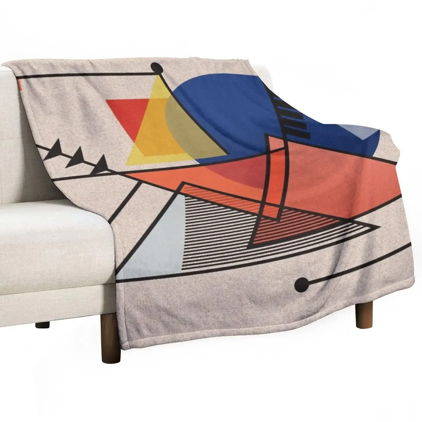 

Midcentury Modern Abstraction Throw Blanket Thin Luxury Designer Quilt Sofa Quilt Blankets