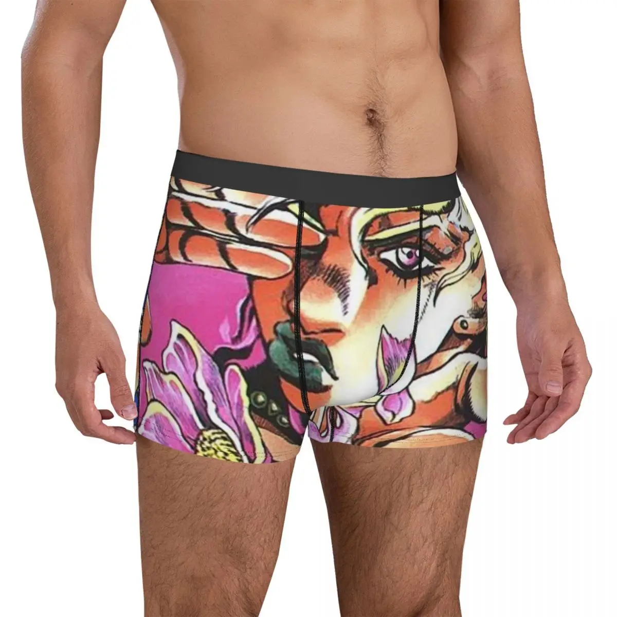 

Jojo Bizarre Adventure Underwear Giorno Giovanna Printing Boxershorts Trenky Male Underpants Cute Shorts Briefs Gift