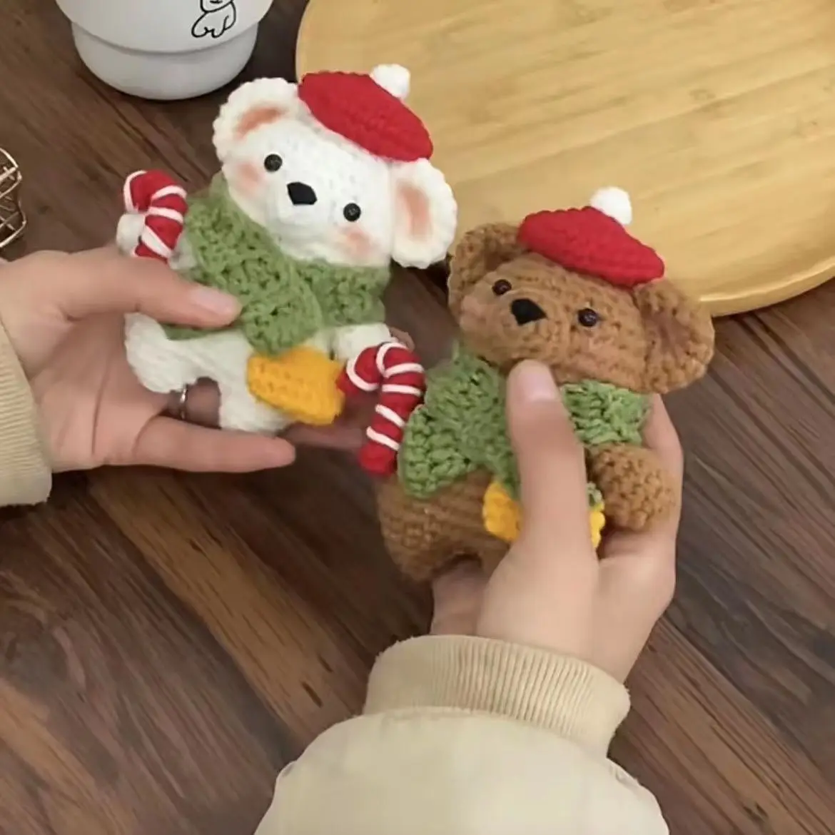 DIY Рождественская Кукла-медвежонок Пара лучший друг ручной работы вязаный шерстяной материал сумка самодельный подарок милый крючок плетение
DIY Рождественская Кукла-медвежонок Пара лучший друг ручной работы вязаный шерстяной материал сумка самодельный подарок милый крючок плетение