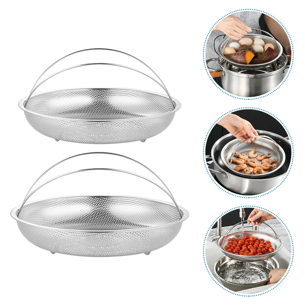 Steamer Basket Cooking Stainless Steel Vegetable Insert Handle Strainer Rice Washer
Steamer Basket Cooking Stainless Steel Vegetable Insert Handle Strainer Rice Washer
