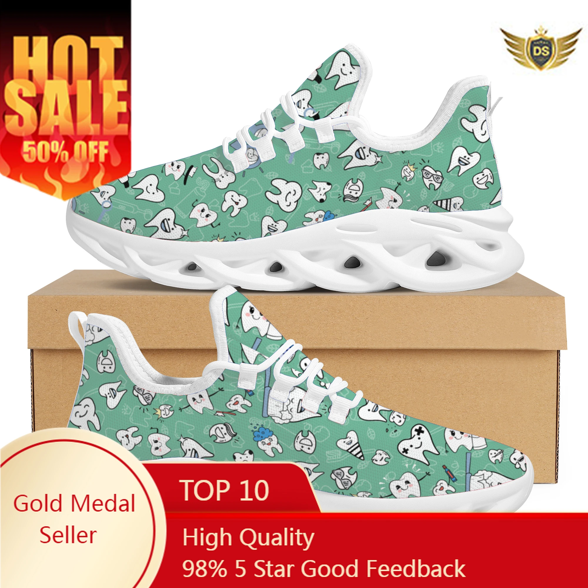 Funny Teeth Design Mesh Sneakers Dental Style Lace Up Lightweight Walking Shoes New Non-Slip Casual Flats Shoes Zapatos
Funny Teeth Design Mesh Sneakers Dental Style Lace Up Lightweight Walking Shoes New Non-Slip Casual Flats Shoes Zapatos