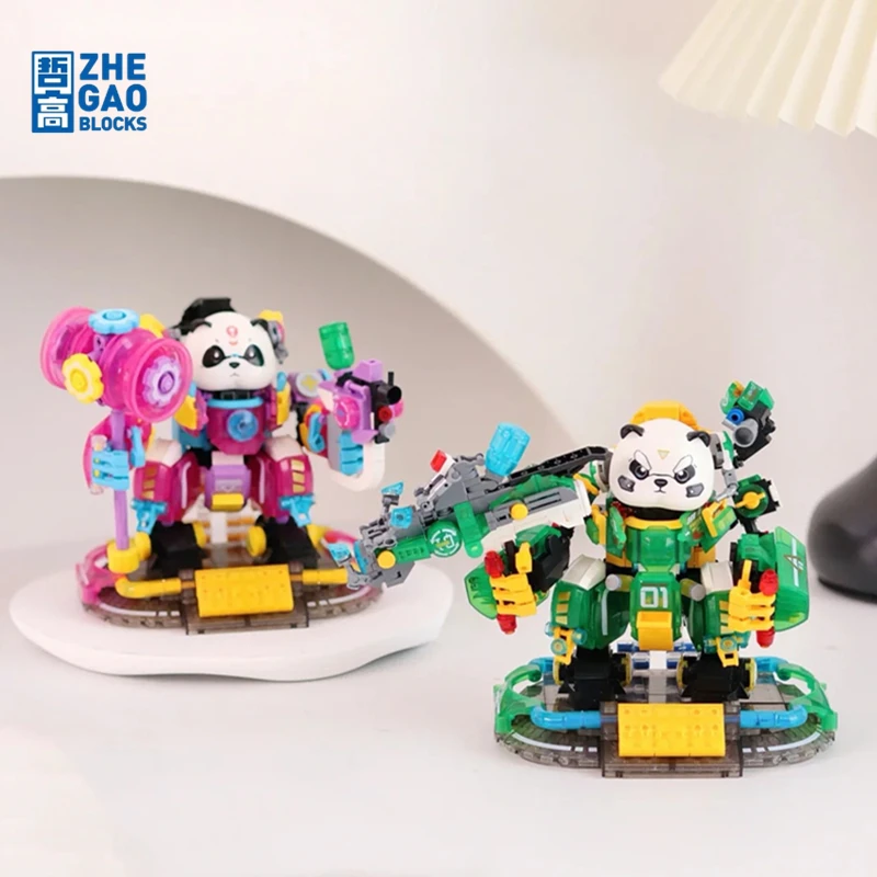 New ZHEGAO Cyberpunk Building Blocks Mecha Panda Model Luminous Children's Toy Assembly Figure New Year's Gift Ornament
New ZHEGAO Cyberpunk Building Blocks Mecha Panda Model Luminous Children's Toy Assembly Figure New Year's Gift Ornament