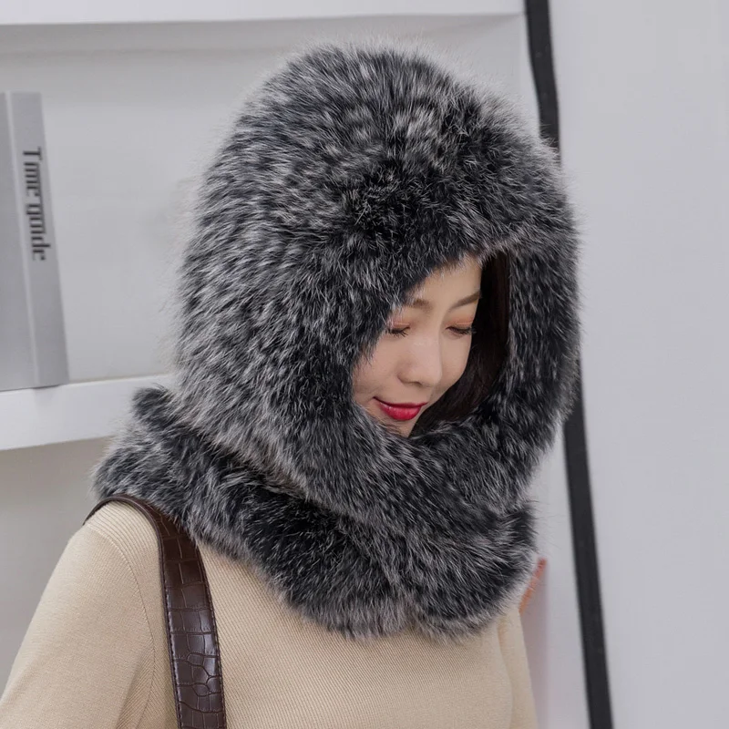 CX-C-87B Hand Knitting Women Winter Fluffy Outwear Genuine Fox Fur Knitted Hat with Scarf
CX-C-87B Hand Knitting Women Winter Fluffy Outwear Genuine Fox Fur Knitted Hat with Scarf