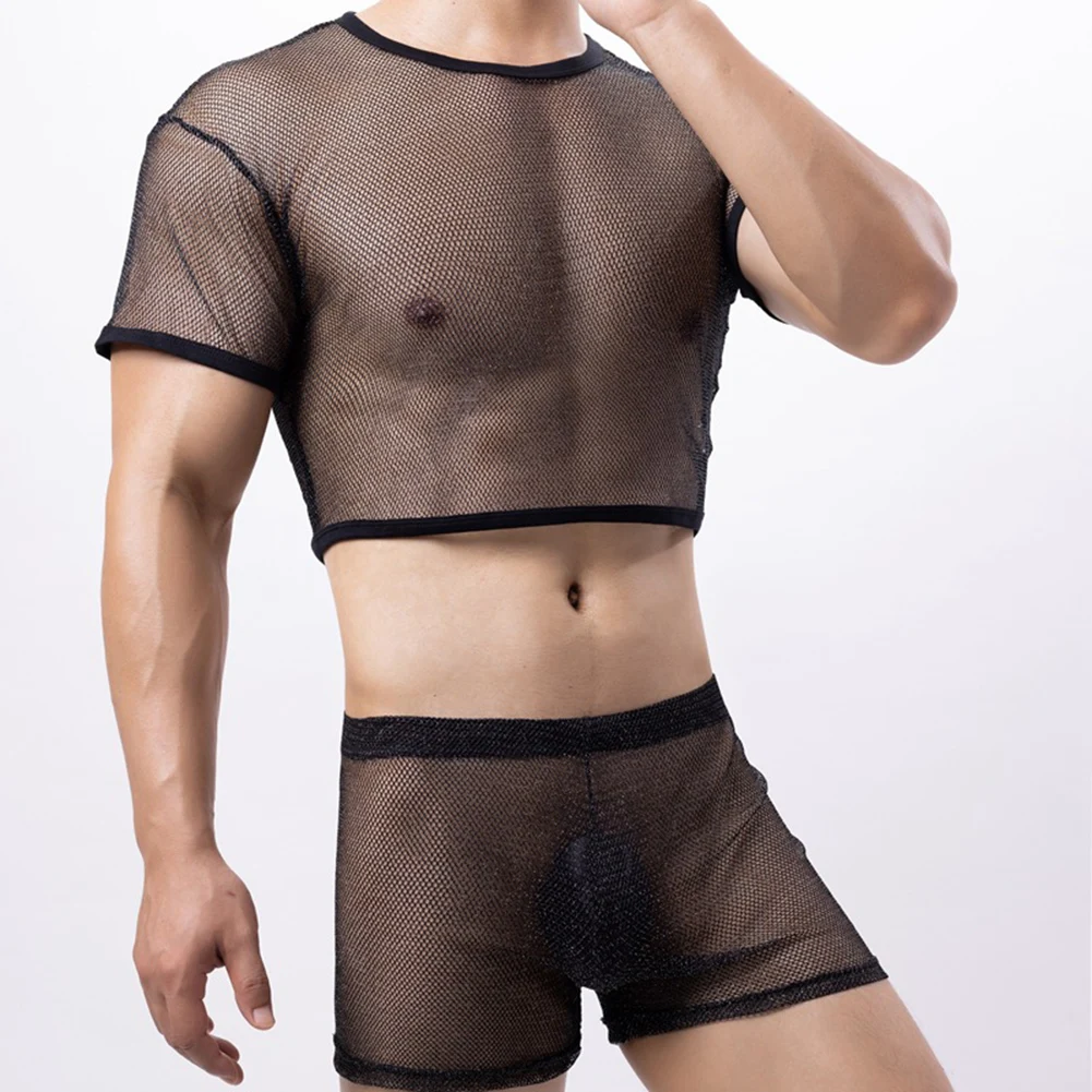Sexy Men Sissy Underwear Set See-through Mesh Tank Tops Low Rise Short Boxer Solid Loose Trunks Gay Man Seduction Lingerie
Sexy Men Sissy Underwear Set See-through Mesh Tank Tops Low Rise Short Boxer Solid Loose Trunks Gay Man Seduction Lingerie