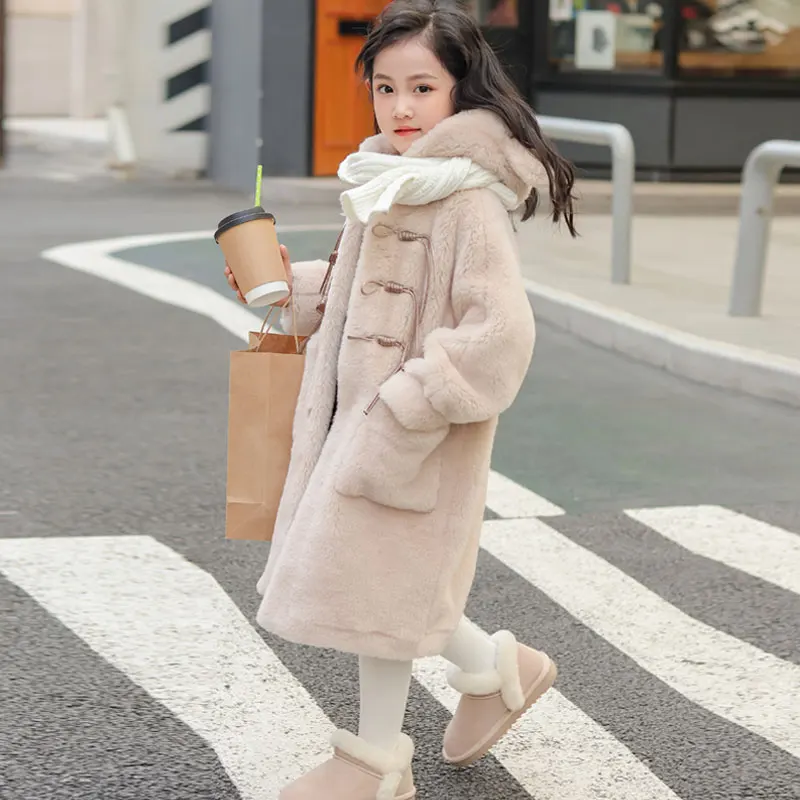 Horn Button Pure Girls Wool Cashmere Long Coat Young Thick Particles Leather Fur Coat Kids Winter Coat Children Real Fur Coat
Horn Button Pure Girls Wool Cashmere Long Coat Young Thick Particles Leather Fur Coat Kids Winter Coat Children Real Fur Coat