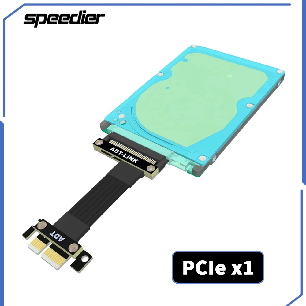 Кабель расширения ADT PCIe 4,0x1 к стандарту U.2 SSD, адаптер расширения PCIE X1, высокоскоростная передача сигнала, удлинитель Gen4
Кабель расширения ADT PCIe 4,0x1 к стандарту U.2 SSD, адаптер расширения PCIE X1, высокоскоростная передача сигнала, удлинитель Gen4