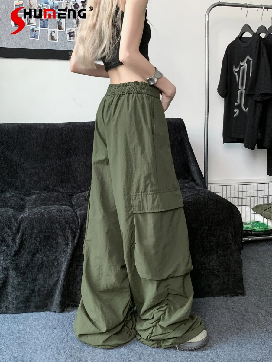 Men's and Women's Cargo Straight Pants American Streetwear Overalls Sweet Girl's Wrinkle Quick-Drying Thin Waterproof Trousers
Men's and Women's Cargo Straight Pants American Streetwear Overalls Sweet Girl's Wrinkle Quick-Drying Thin Waterproof Trousers