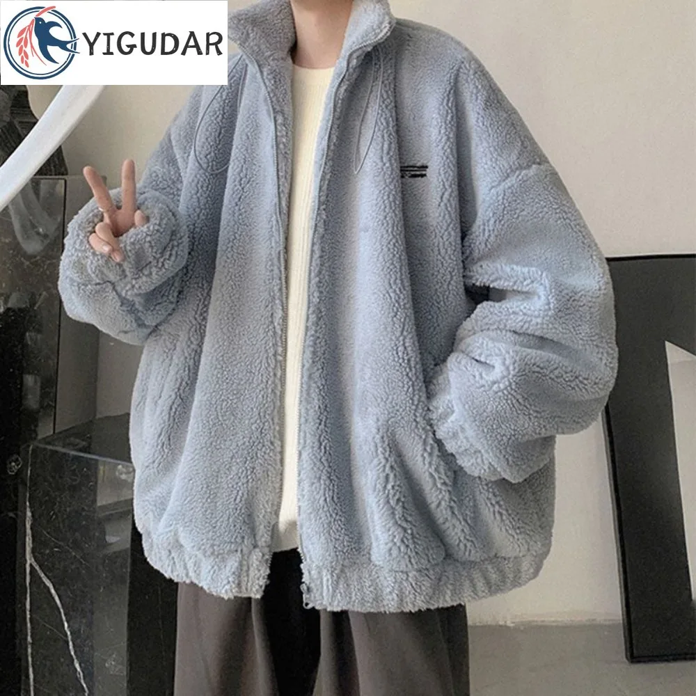 Men Lamb Fleece Down Jacket Autumn Winter New Fashion Loose Warm Jackets Men Streetwear White Black Gray Couple Cotton Clothing
Men Lamb Fleece Down Jacket Autumn Winter New Fashion Loose Warm Jackets Men Streetwear White Black Gray Couple Cotton Clothing