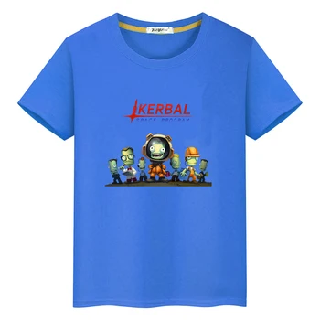 Kerball Raum programm T-Shirts 100% Baumwolle Kawaii Druck T-Shirt niedlichen Grafik Cartoon Jungen/Mädchen T-Shirt Kinder Sommer Tops