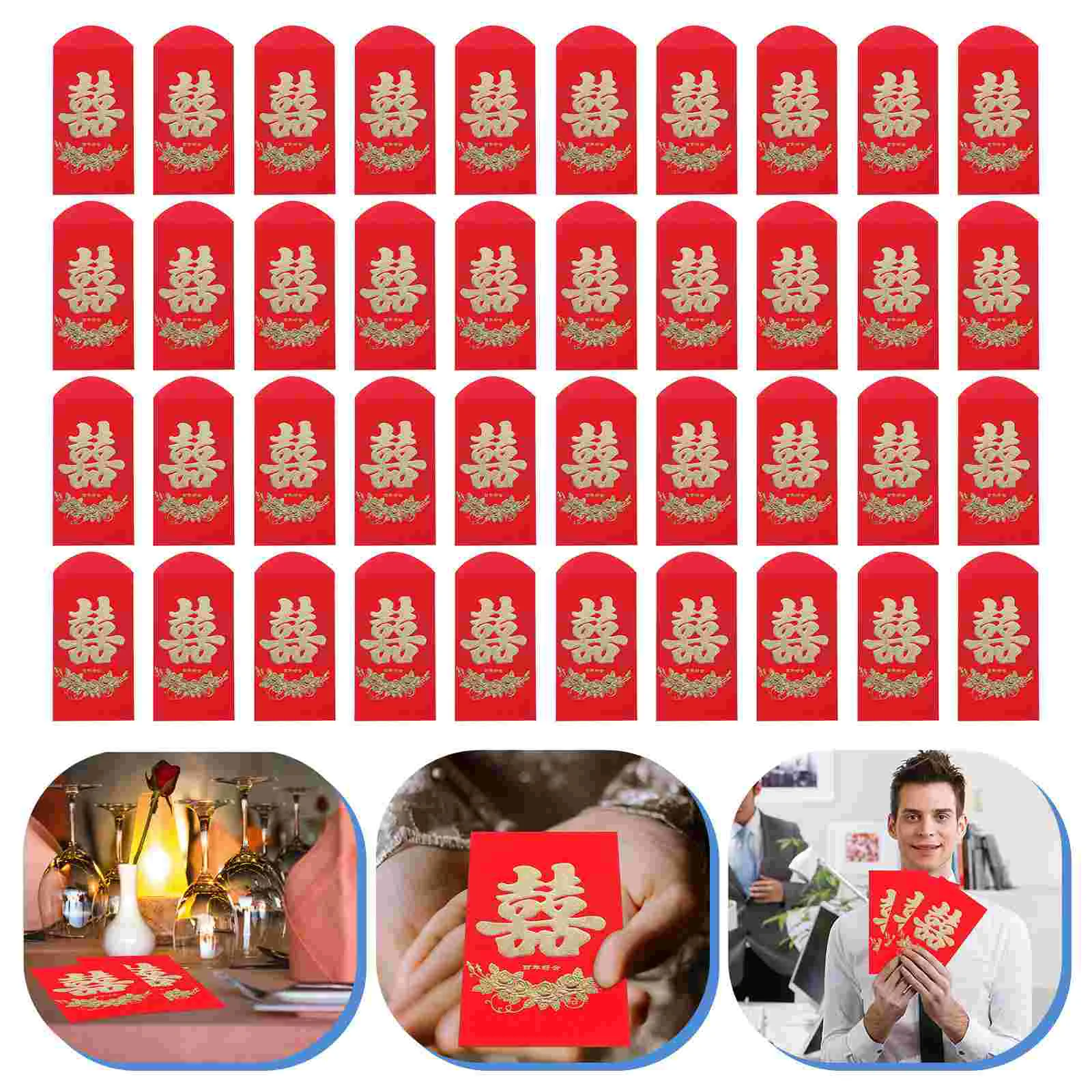 60 Pcs Long Double Happiness Red Envelope Wedding Money Traditional Pocket Favors Wallet Gift
60 Pcs Long Double Happiness Red Envelope Wedding Money Traditional Pocket Favors Wallet Gift