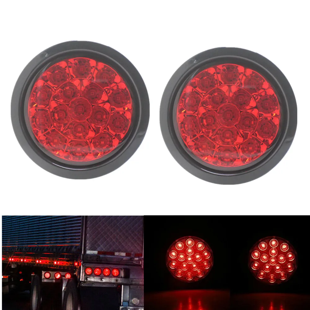 2PCS Red 16 LED 4"Inch Round Truck Trailer Tail Stop Brake Turn Light Waterproof Truck Rear Lights DC 10-30V Accessories Parts
2PCS Red 16 LED 4"Inch Round Truck Trailer Tail Stop Brake Turn Light Waterproof Truck Rear Lights DC 10-30V Accessories Parts