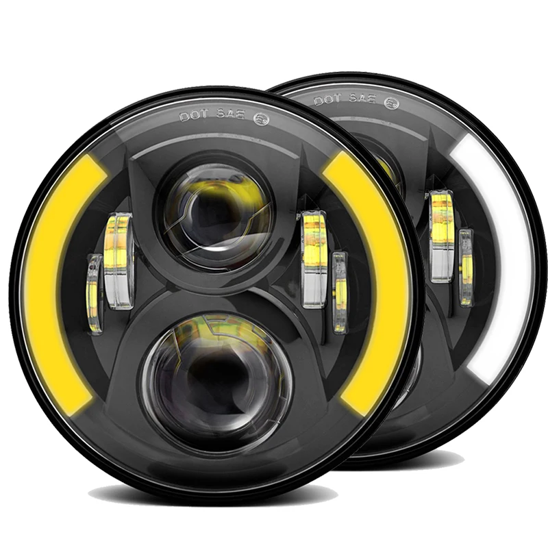 1Pair Headlight 7 Inch 100w Driving Headlamp Combo Hi/Low Beam Car Accessories With Halo Ring And Angel Eyes
1Pair Headlight 7 Inch 100w Driving Headlamp Combo Hi/Low Beam Car Accessories With Halo Ring And Angel Eyes