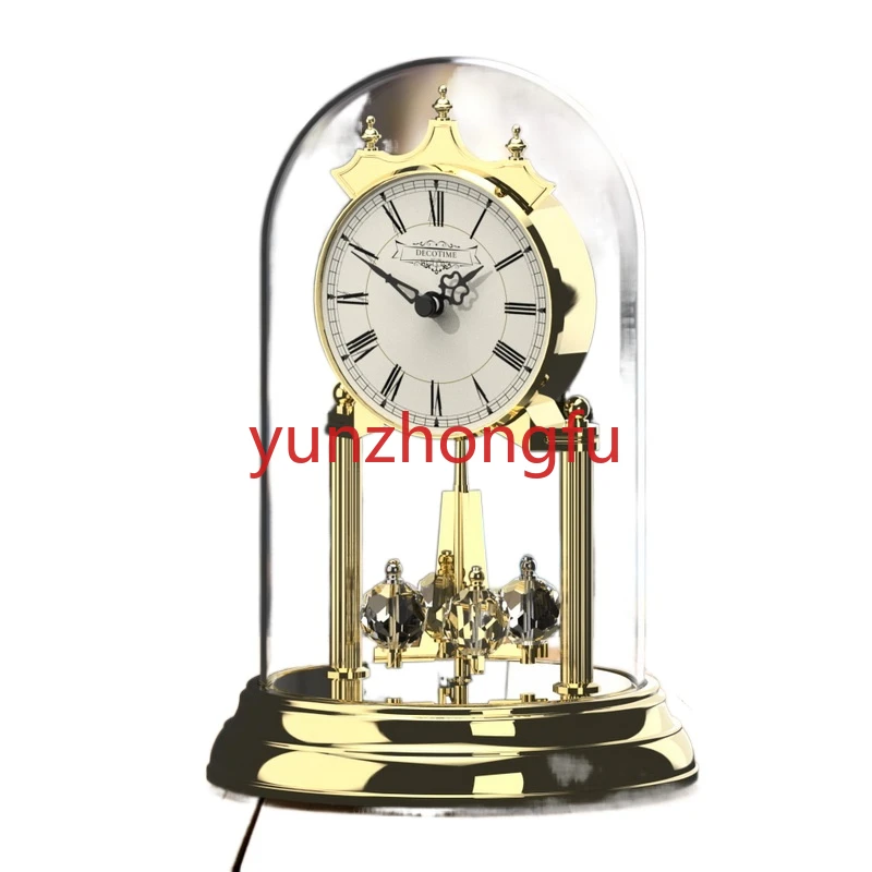 

Revolving Metal Pendulum Clock Sitting Room Table European-style Bedroom Modern